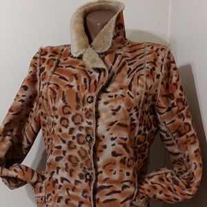 Indigo Moon Animal Print Design Coat Penny Lane
